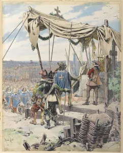 Richelieu Before the Battle, c. 1900. Creator: Leloir, Maurice (1853-1940) Richelieu Before the Battle, c. 1900. Creator: Leloir, Maurice (1853-1940)