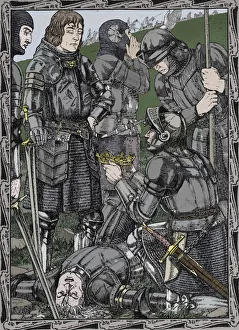 Battle Of Bosworth Field Collection: Richmond at Bosworth, 1902. Artist: Patten Wilson