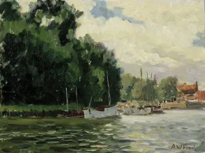 A W Finch Prints: Richmond, Thames, 1924. Creator: Alfred William Finch