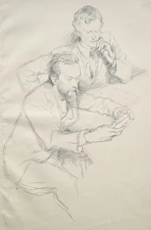 1872 1945 Prints: Ricketts and Shannon, 1897. Creator: William Rothenstein (British, 1872-1945)