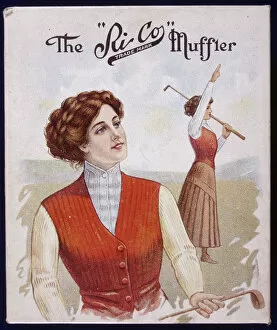 Autumnal Gallery: The Rico Muffler, adverting poster, c1890