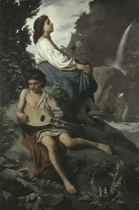Ricordo di Tivoli, 1866-1867. Artist: Feuerbach, Anselm (1829-1880) Ricordo di Tivoli, 1866-1867. Artist: Feuerbach, Anselm (1829-1880)