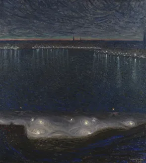 Jansson Eugene Prints: Riddarfjärden, Stockholm, 1898. Creator: Eugène Jansson