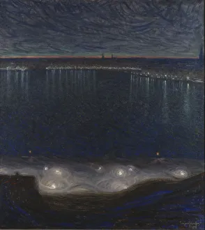 Stockholm Prints: Riddarfjarden, Stockholm. Artist: Jansson, Eugene (1862-1915)