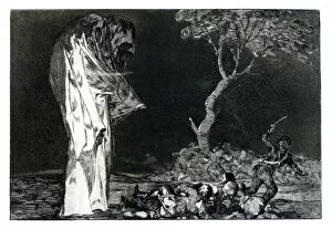 Shroud Gallery: Riddle of Fear, 1819-1823. Artist: Francisco Goya