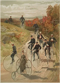 Cycles Prints: Ride a bike, c.1880. Creator: Sandham, Henry (1842-1910)
