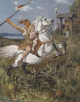 Ride of a Hun, 1885. Creator: Gehrts, Johannes (1855-1921)