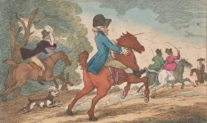 How to Ride Up Hyde Park, June 11, 1808. June 11, 1808. Creator: Thomas Rowlandson