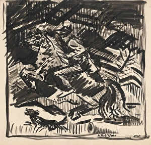 Control Prints: Rider, 1940. Creator: Arnold Peter Weisz-Kubincan