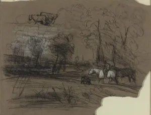 Camps Alexander G De Prints: Rider in the Countryside. Creator: Alexandre Gabriel Decamps