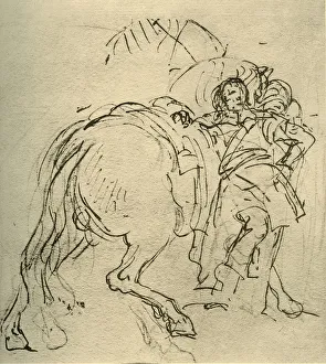 A rider leaning on his horse, c1740s, (1928). Artist: Giovanni Battista Tiepolo