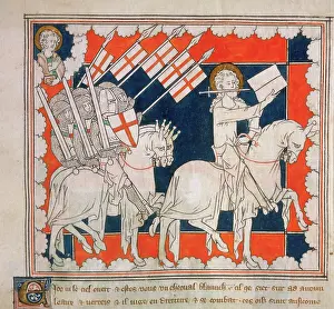 John The Theologian Prints: The Rider on the White Horse, c1310-c1325. Creator: Unknown
