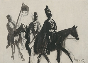 Cyprian Prints: Riders, 1940-1944. Creator: Cyprian Majernik