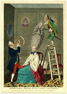 Darly Gallery: Ridiculous taste or the ladies absurdity, 1771
