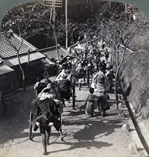 Kanto Prints: Riding to Daijingu Temple, for Shinto festival of worship of the Sun Goddess
