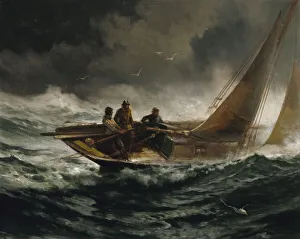 Seagulls Prints: Riding out a Gale, ca. 1889. Creator: Edward Moran