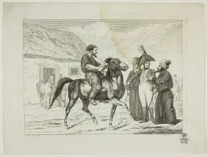 Riding School Prints: Riding School and Horses, 1806. Creator: Johann Adolph Darnstedt