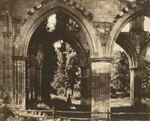 Praying Collection: Rievaulx Abbey, the High Altar, 1854. Creator: Roger Fenton
