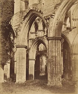 Choir Collection: Rievaulx Abbey. Looking Across the Choir, 1850s. Creator: Joseph Cundall