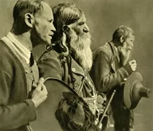 Tyrolean Gallery: Riflemen praying, Tyrol, Austria, c1935. Creator: Unknown