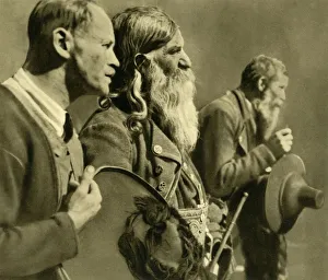Tyrol Gallery: Riflemen praying, Tyrol, Austria, c1935. Creator: Unknown