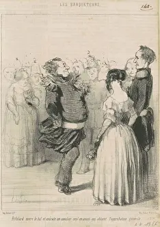 Party Prints: Rifolard ouvre le bal... c1848. Creator: Honore Daumier