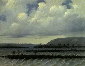 Right Side of the Gap in the Mountain Ridge of the Right Bank of the Irtysh by the River Ob... 1883 Creator: Pavel Mikhailovich Kosharov