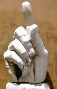 Right hand from a colossal statue of Emperor Constantine, 330 AD Right hand from a colossal statue of Emperor Constantine, 330 AD