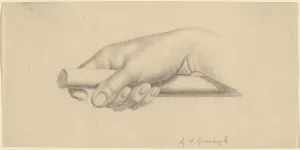 Horatio Greenough Prints: Right Hand Holding Short Rod, 1847. Creator: Horatio Greenough