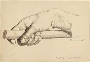 Horatio Greenough Prints: Right Hand Holding Short Rod, 1847. Creator: Horatio Greenough