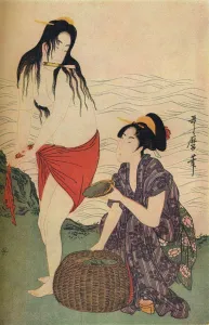 Choosing Gallery: Right hand panel of The Pearl Divers triptych by Utamaro, c1797-98, (1936). Creator