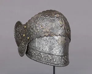 Poleyn Prints: Right Poleyn (Knee Defense) from an armour of Claude Gouffier (1501-1570), French