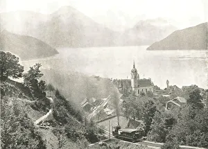 Stengel And Markert Prints: The Rigi railway, Vitznau, Switzerland, 1895. Creator: Unknown