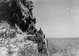 Apsaroke Prints: Rigid and statuesque, c1905. Creator: Edward Sheriff Curtis