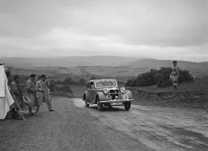 Riley Kestrel of A Bassett competing in the South Wales Auto Club Welsh Rally, 1937 Artist