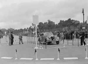 Swac Prints: Riley Kestrel of A Bassett competing in the South Wales Auto Club Welsh Rally, 1937 Artist