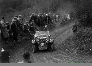 Riley Lynx of EWD Ritchie competing in the MCC Lands End Trial, 1935. Artist: Bill Brunell