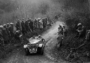 Riley Lynx open 4-seater of VNG Seeney competing in the MCC Lands End Trial, 1935