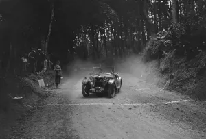 Riley Lynx taking part in a motoring trial, c1930s. Artist: Bill Brunell