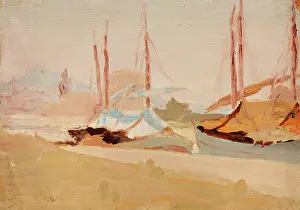 Mast Prints: Rimini (Boats), 1910. Creator: Jan Ciaglinski