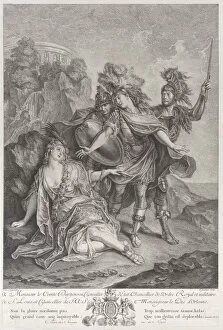 Charles Fran And Xe7 Gallery: Rinaldo abandoning Armida, 1720-62. Creator: Francois Joullain
