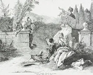 Gerusalemme Liberata Prints: Rinaldo and Armida, c1758. Creator: Lorenzo Tiepolo
