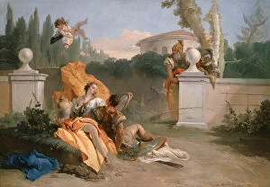 Carlo Gallery: Rinaldo and Armida in Her Garden, 1742 / 45. Creator: Giovanni Battista Tiepolo