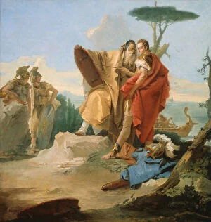 Palestine Collection: Rinaldo and the Magus of Ascalon, 1742 / 45. Creator: Giovanni Battista Tiepolo