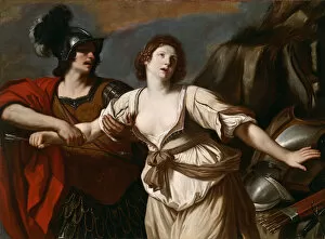 Rinaldo preventing Armida from committing suicide, 1664