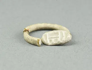 16th Century Bc Prints: Ring: Amun-Ra, flanked by nb signs, Egypt, New Kingdom, Dynasties 18-20