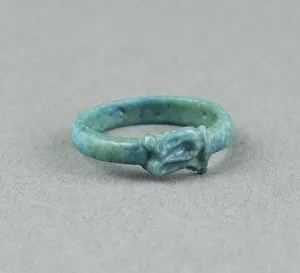 Ring: Figure of Serpent Uto (?), Egypt, New Kingdom, Dynasty 18 (about 1390 BCE)