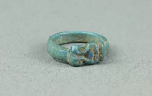 Hathor Collection: Ring: Head of Hathor, Egypt, New Kingdom, Dynasty 18 (about 1390 BCE). Creator: Unknown