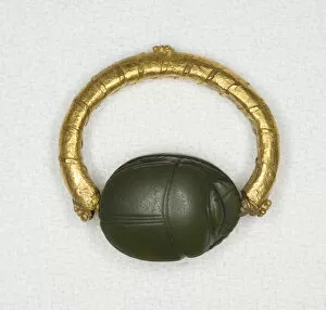 Semi Precious Stone Gallery: Ring with a Scarab Bezel, Egypt, Middle Kingdom-Second Intermediate Period