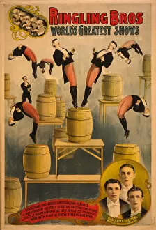 Vaulting Gallery: Ringling Bros, worlds greatest shows Raschetta brothers, marvelous somersaulting vaulters, c. 1900